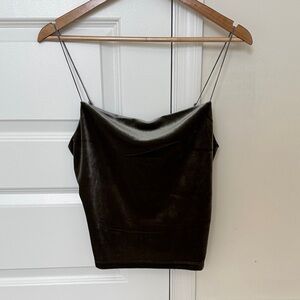 Gentle Fawn Green Velvet Cami Top XS
